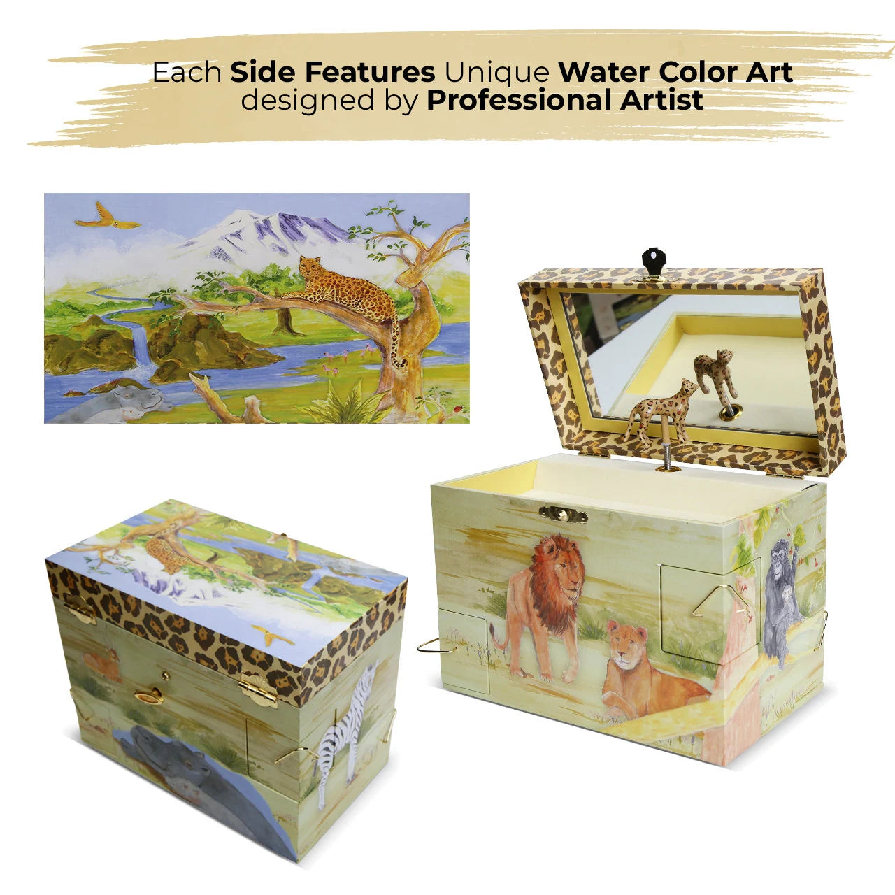 B4008 Leopard Melody Jewelry Box Enchantmints