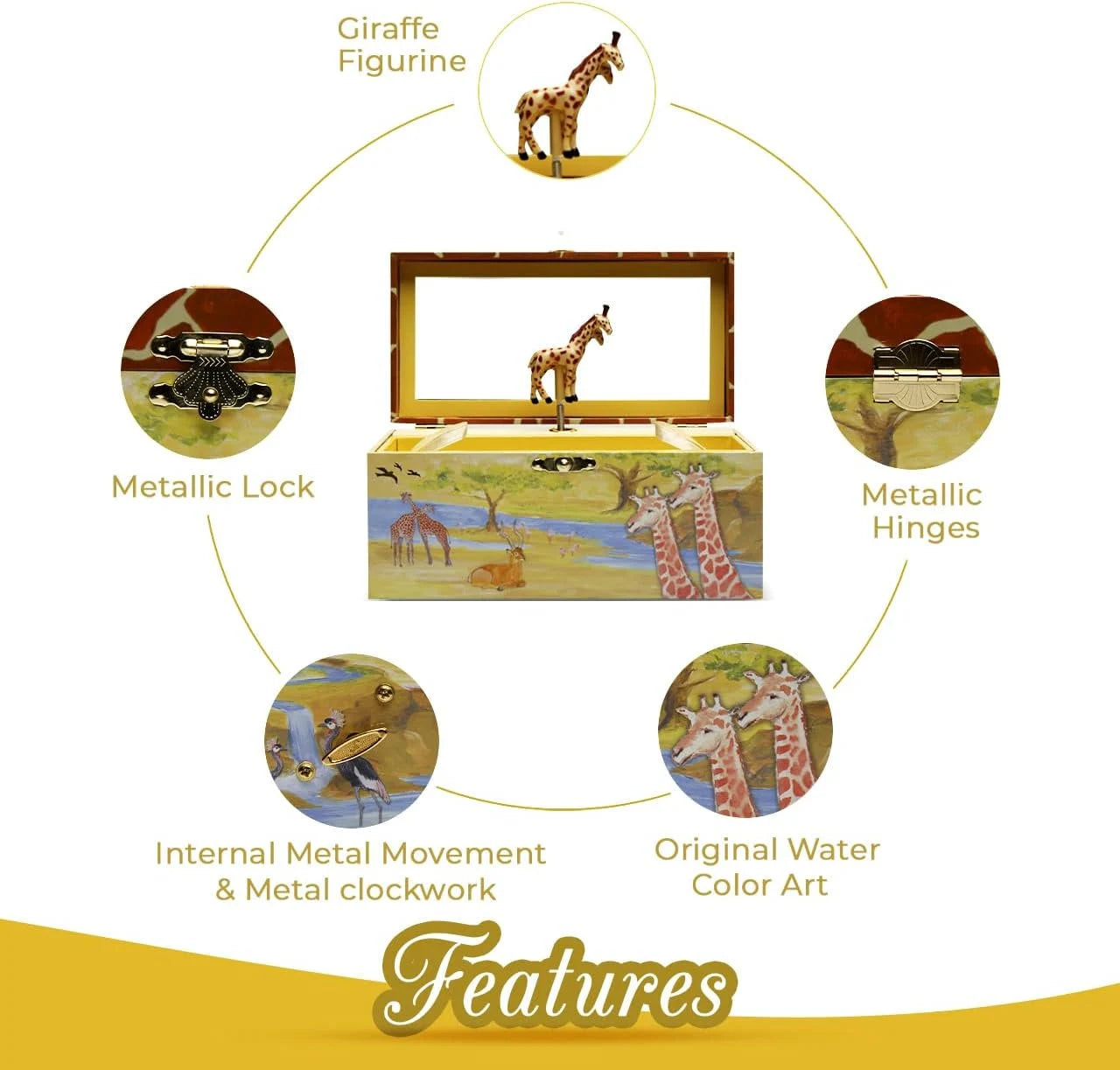B4005 Giraffe Melody Jewelry Box Enchantmints