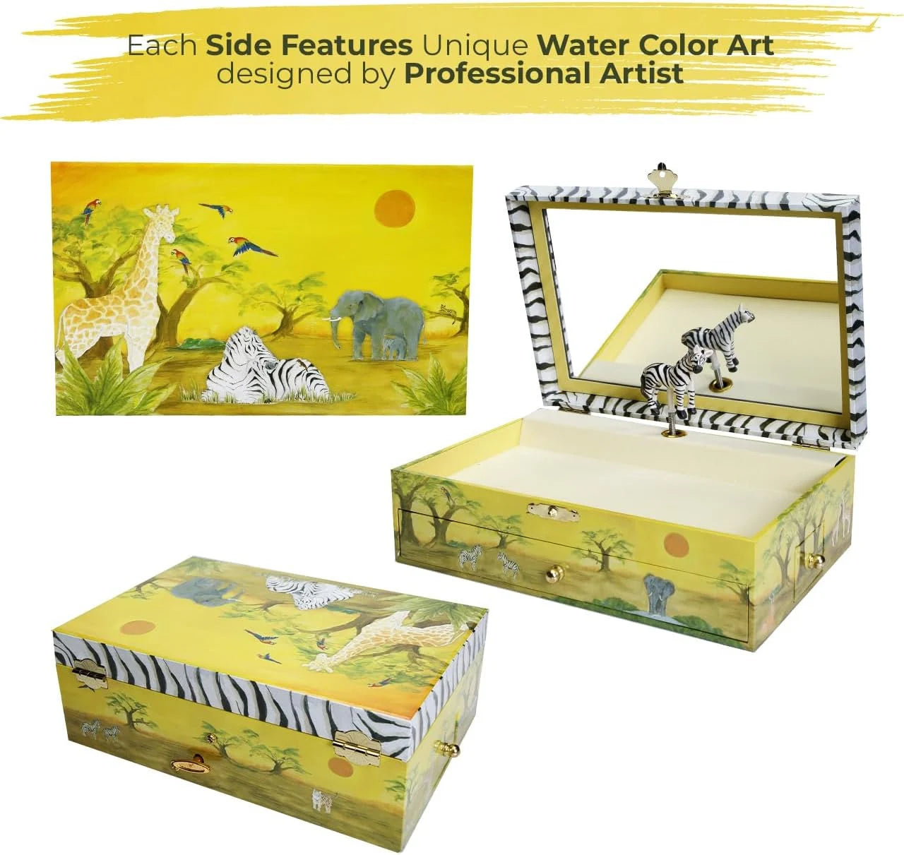 B4006 Zebra Melody Jewelry Box Enchantmints