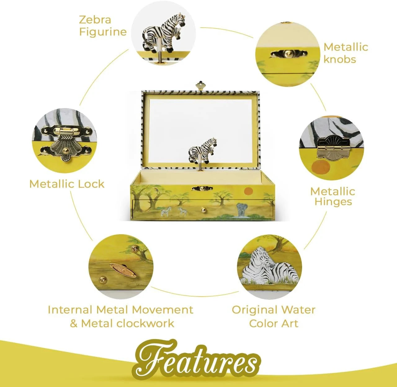 B4006 Zebra Melody Jewelry Box Enchantmints