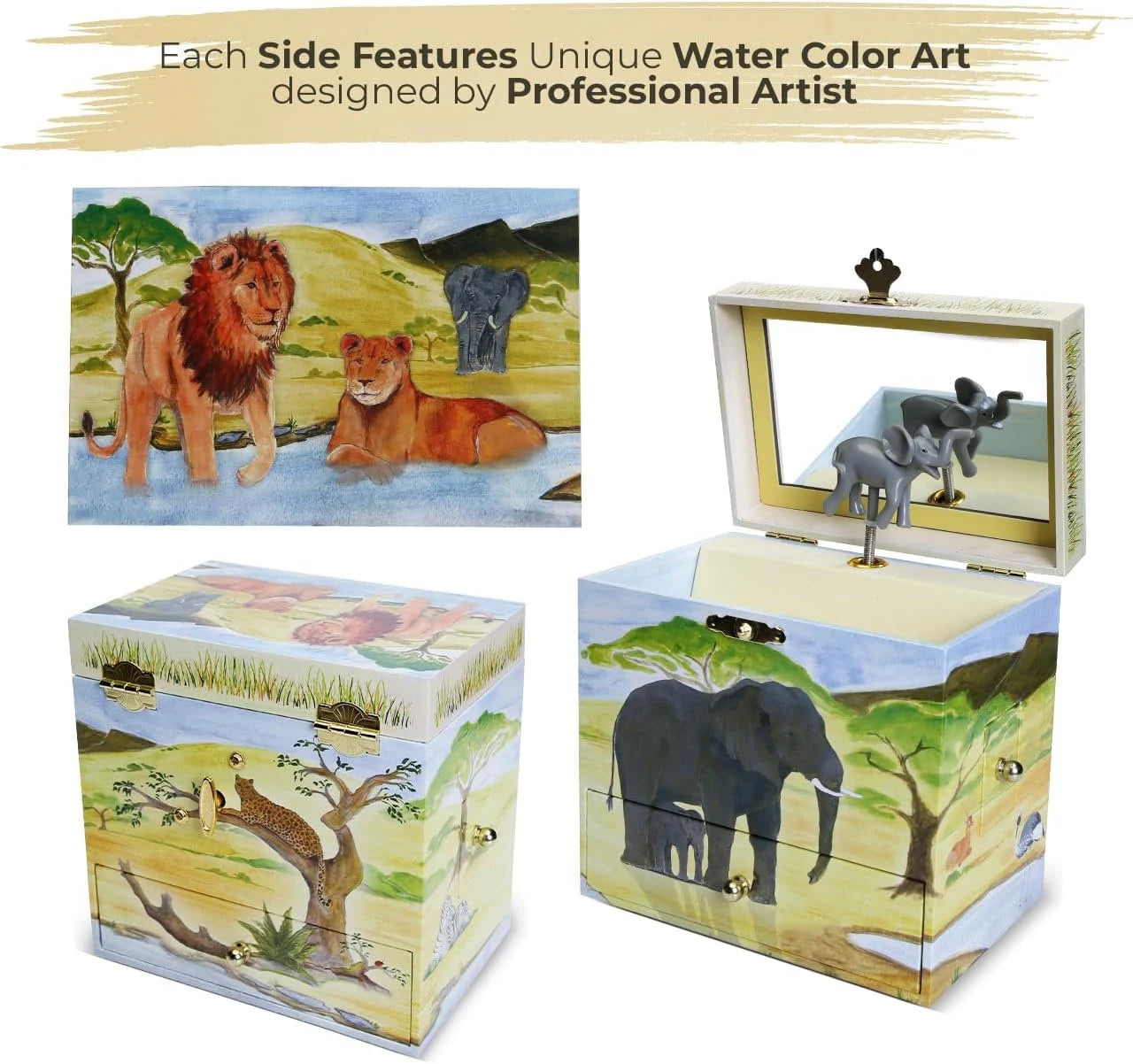 B4007 Elephant Musical Jewelry Box Enchantmints