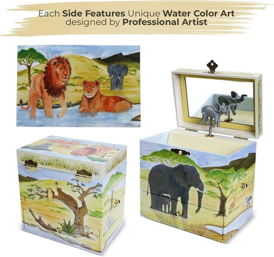B4007 Elephant Musical Jewelry Box Enchantmints