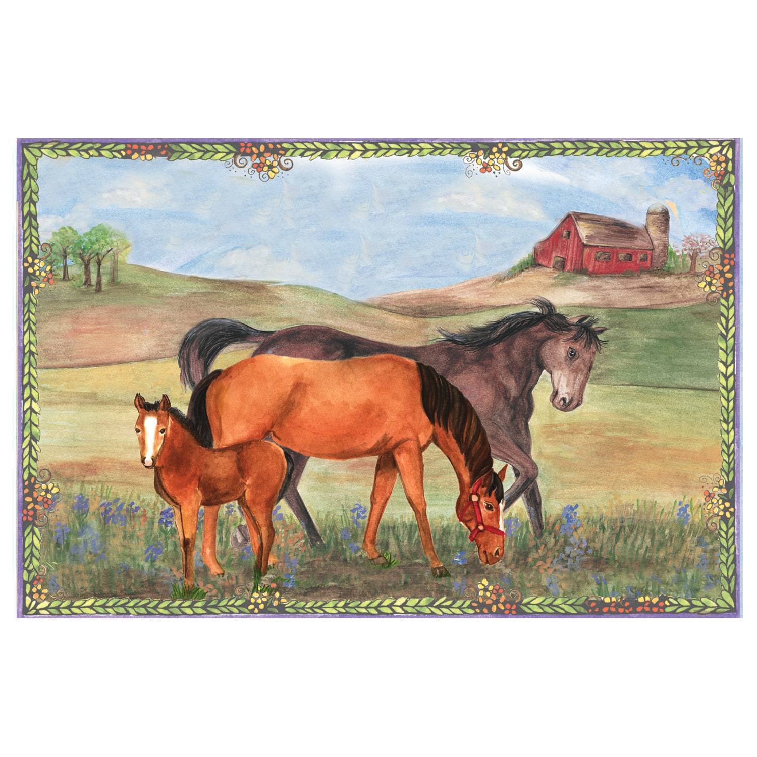 horse ranch music box top