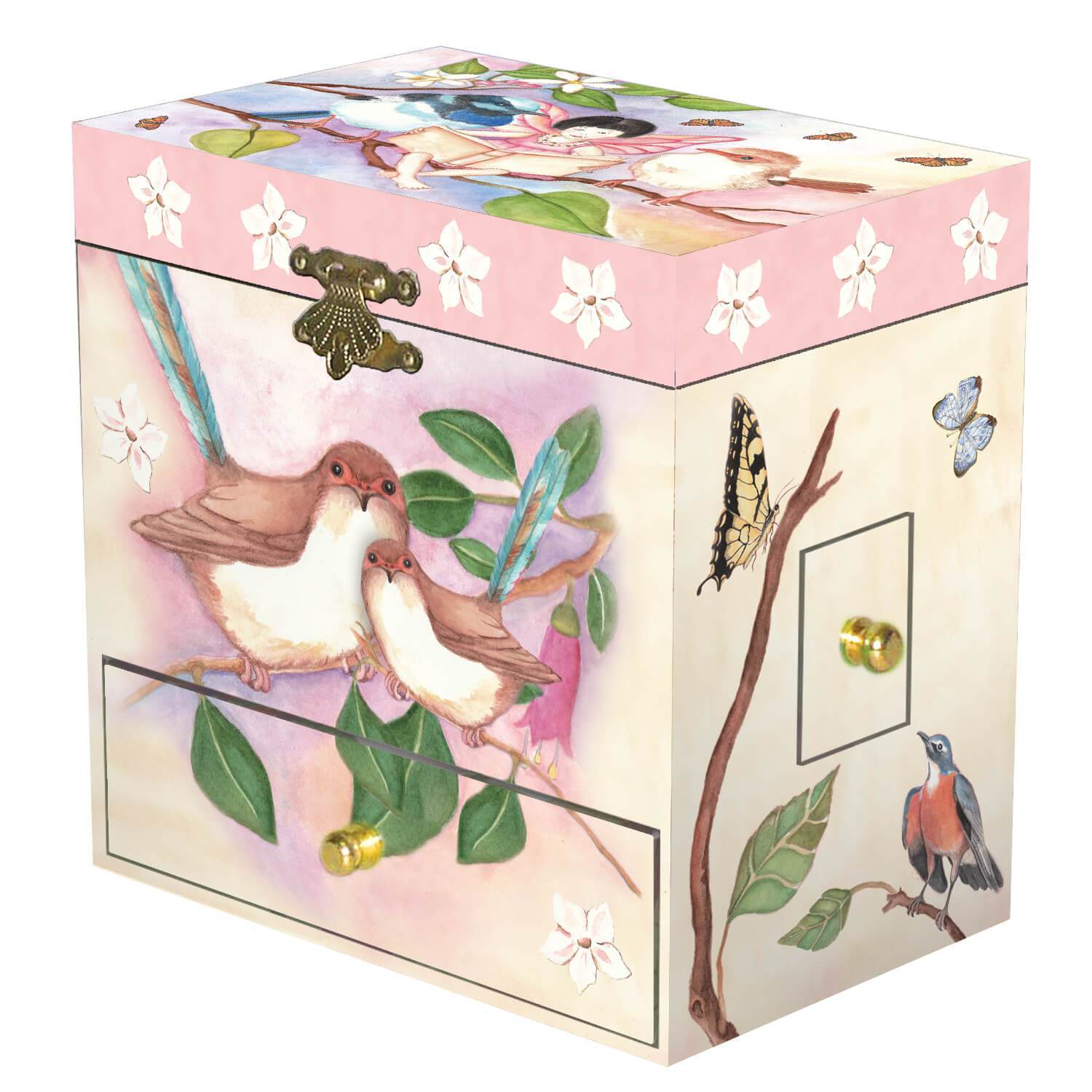 sweet fairy wrens music box closed