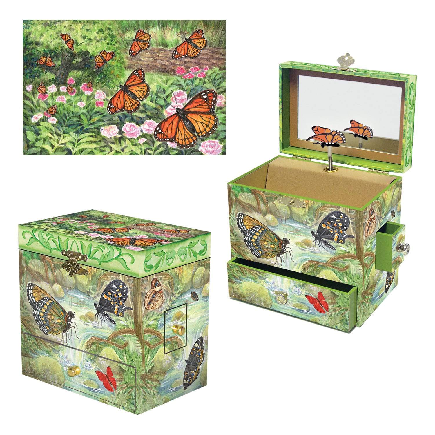 monarch butterflies music box collection
