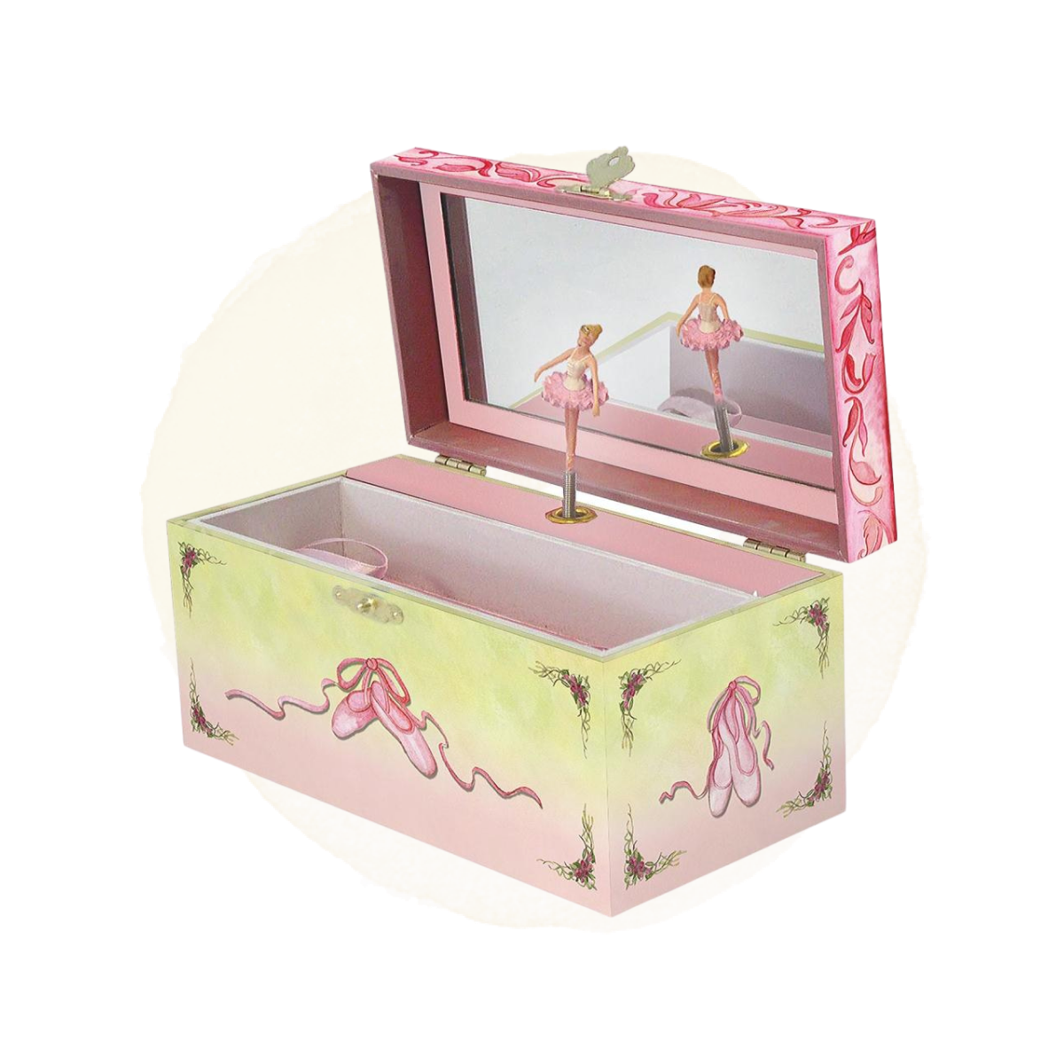 Ballet Shoes Music Box open