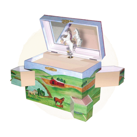 Hideaway Horse Music Box open