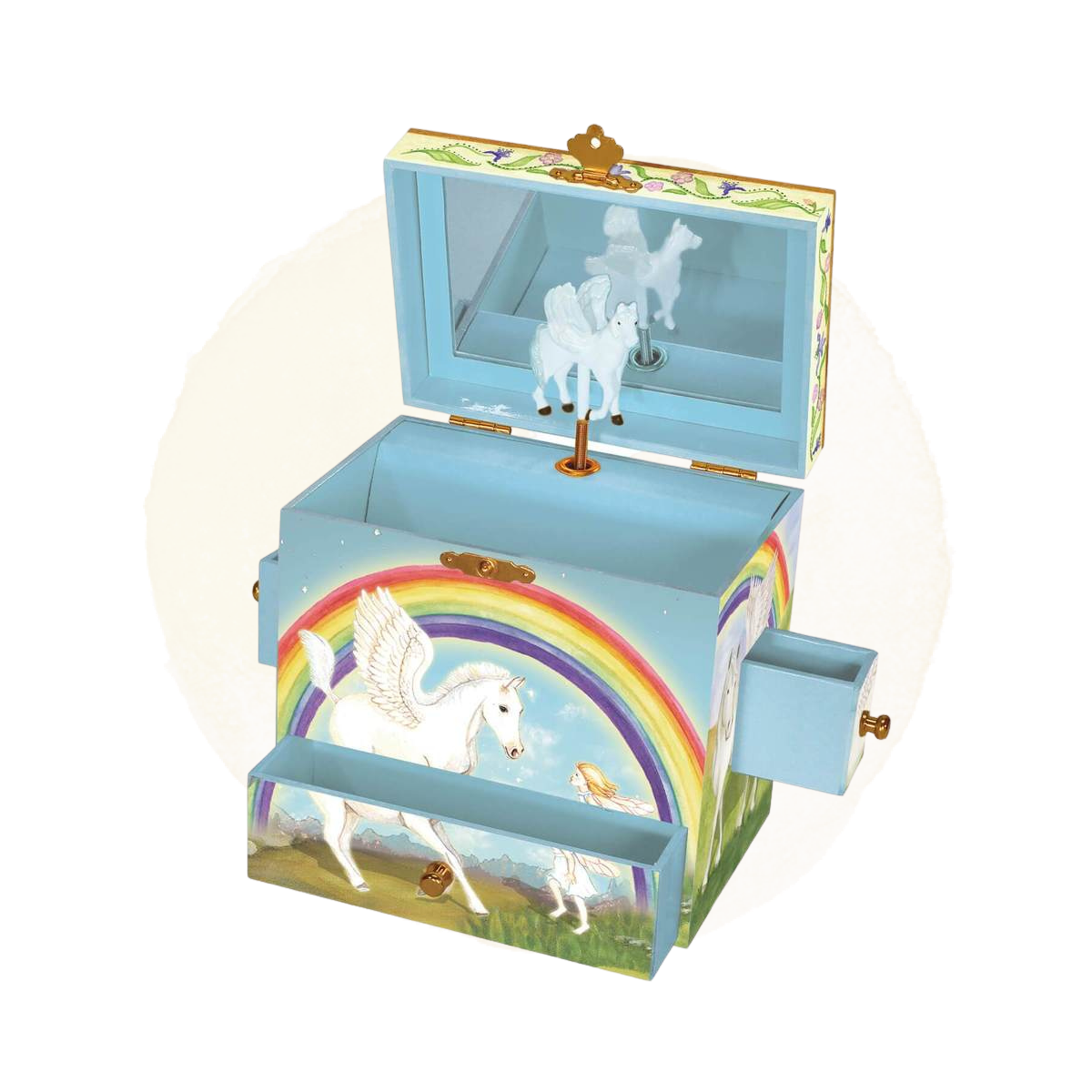 Pegasus music box open