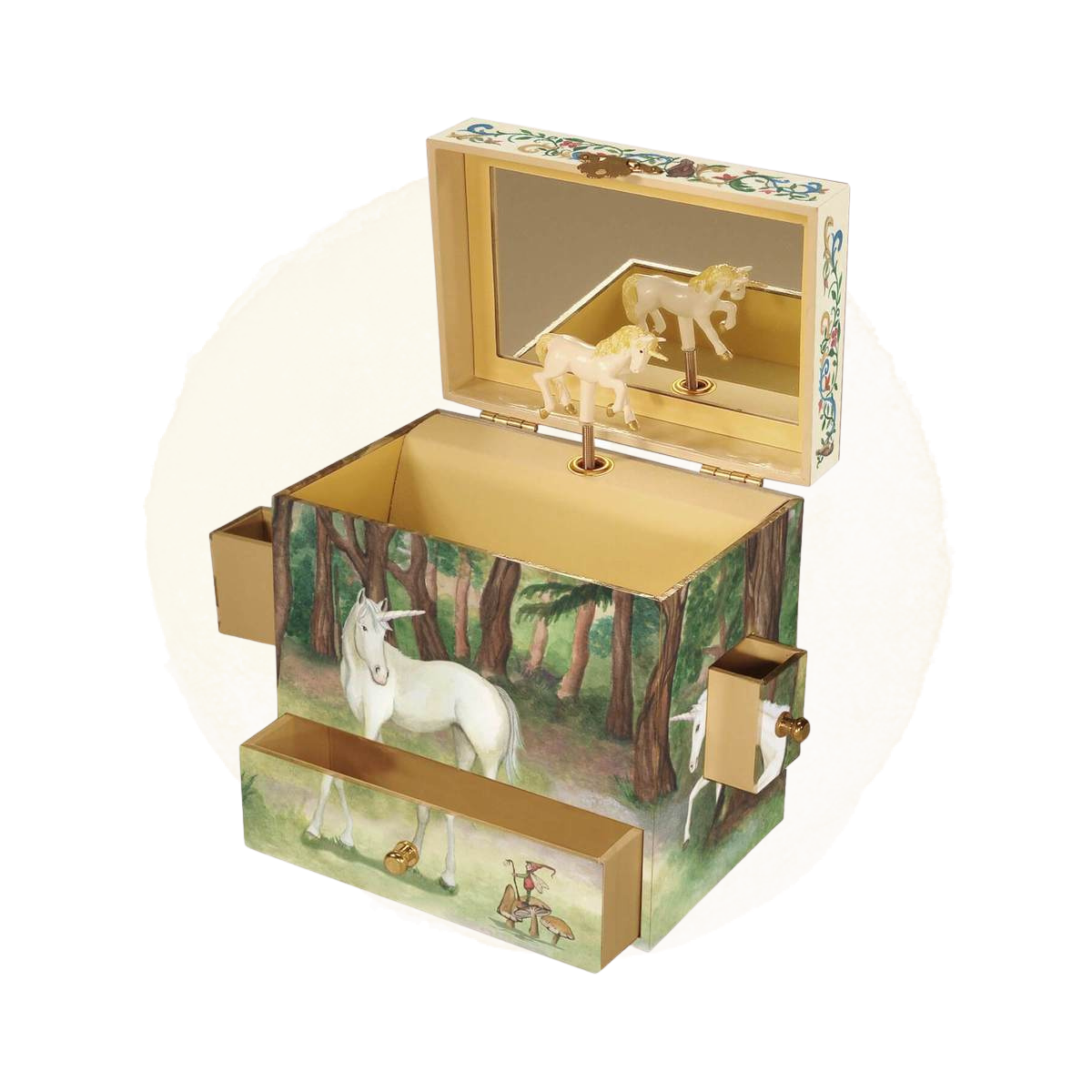 unicorn music box open