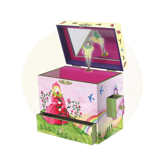 spring burst music box open