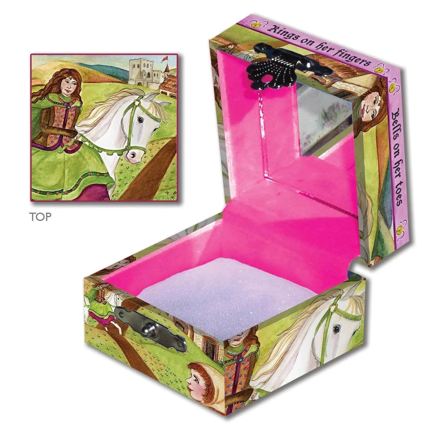 rings on her fingers tiny treasure box open
