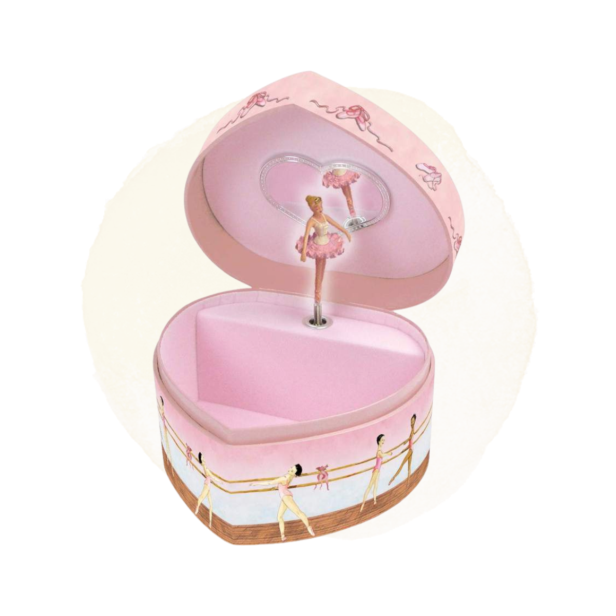 Ballet Heart Small Music Box open