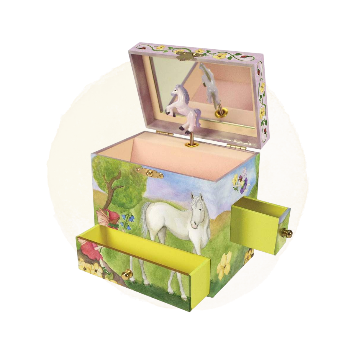 Horse Fairy Music Box open