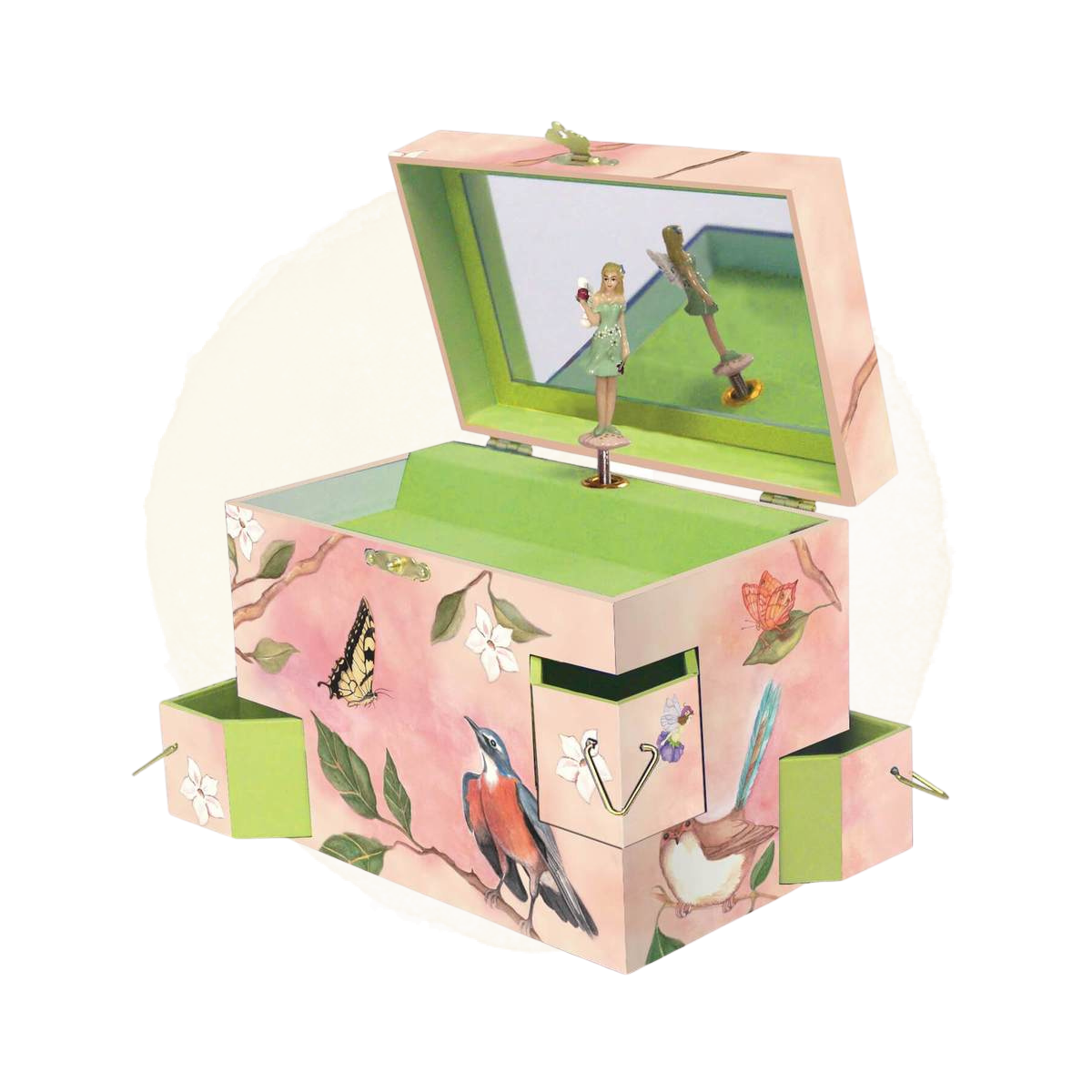 wings of a song music box open