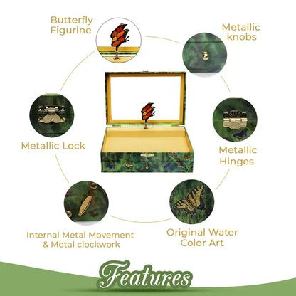 B1701 Papillon Butterfly Music Box