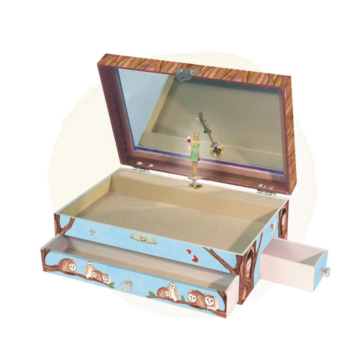 Owl travellers music box open