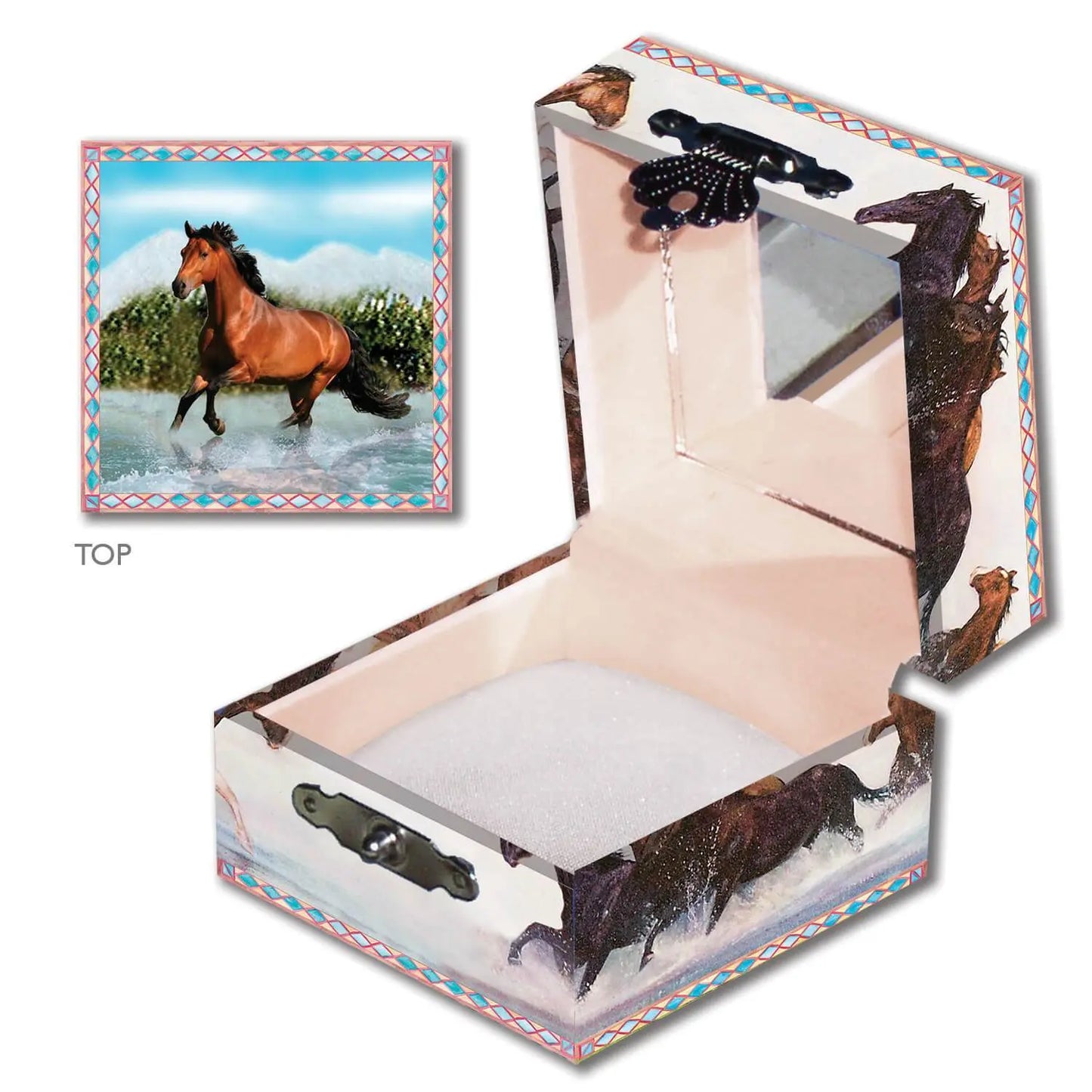 water run tiny  treasure box open
