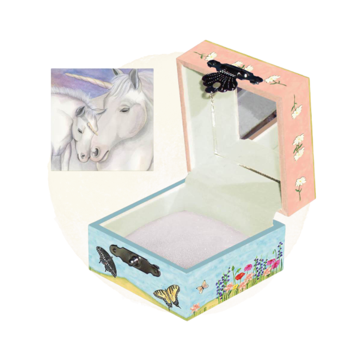 Baby Unicorn Tiny Treasure Box open