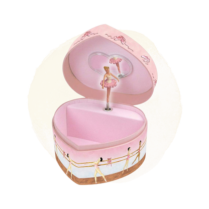 Ballet Heart Small Music Box open